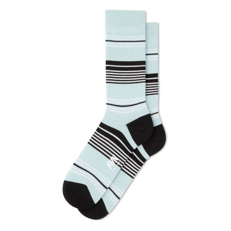 Fun Socks Men's Mono Stripe Dress Socks Socks Fun Socks Aqua 