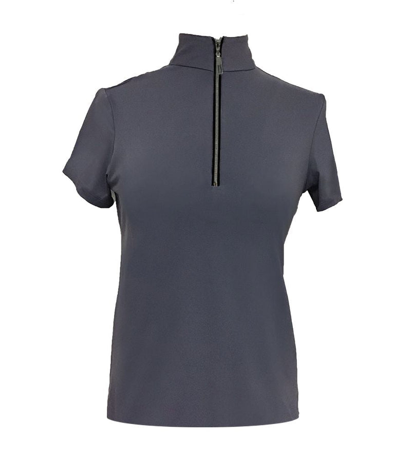Tailored Sportsman Women's Icefil Zip Top Short Sleeve Shirt Technical Shirts Tailored Sportsman Small Titanium/Black/Silver 