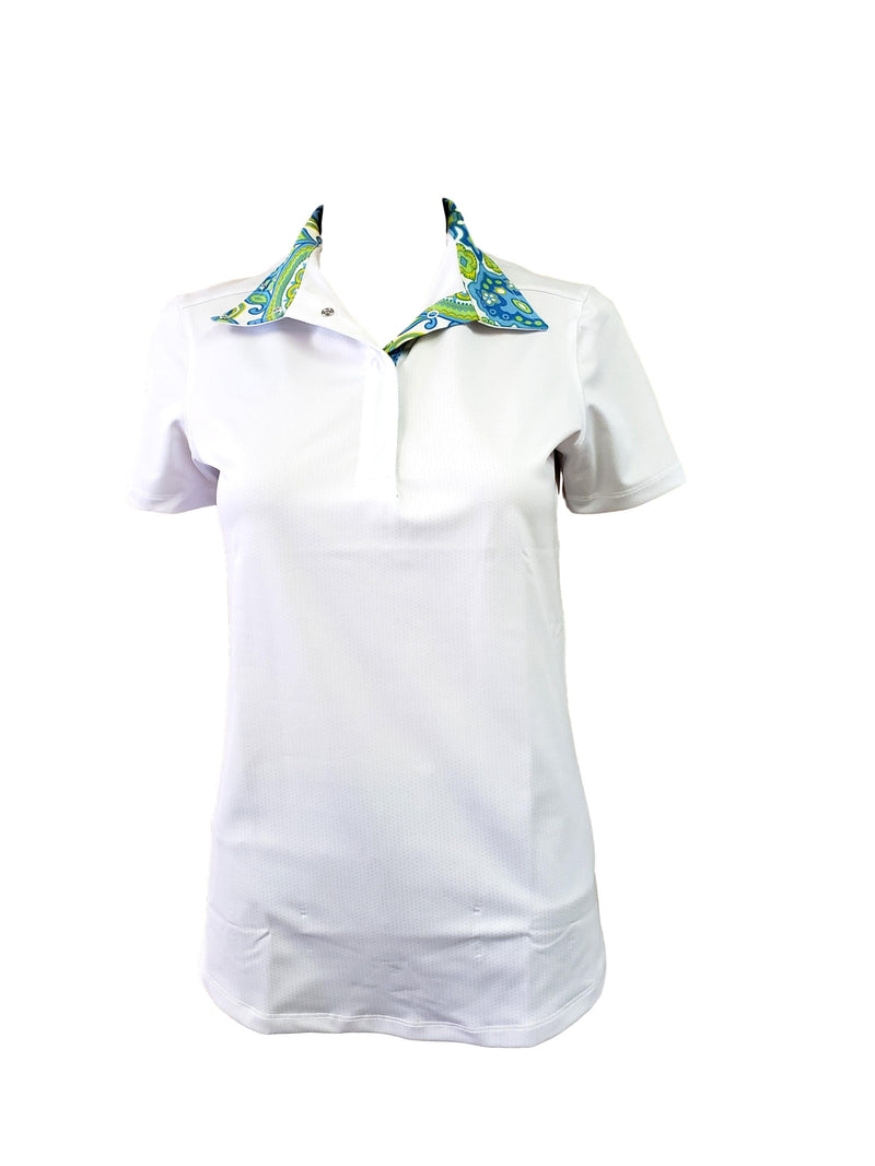 Tailored Sportsman Women's Short Sleeve Show Shirt Short Sleeve English Show Shirts Tailored Sportsman Blue/Yelllow/White XX-Small 
