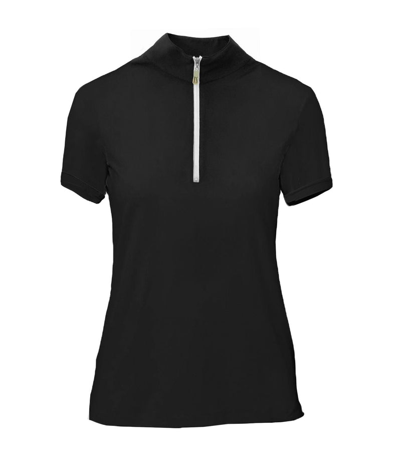 Tailored Sportsman Women's Icefil Zip Top Short Sleeve Shirt Technical Shirts Tailored Sportsman Small Black/White 