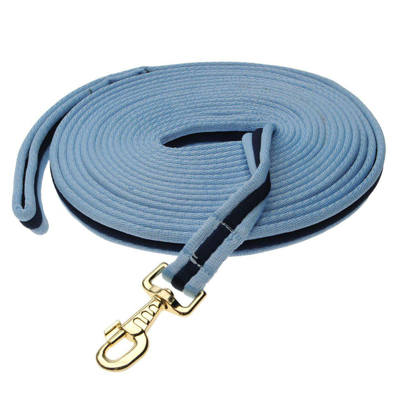 Kincade Two Tone Padded Lunging Rein Lunge Lines Kincade 26' Light Blue/Navy 