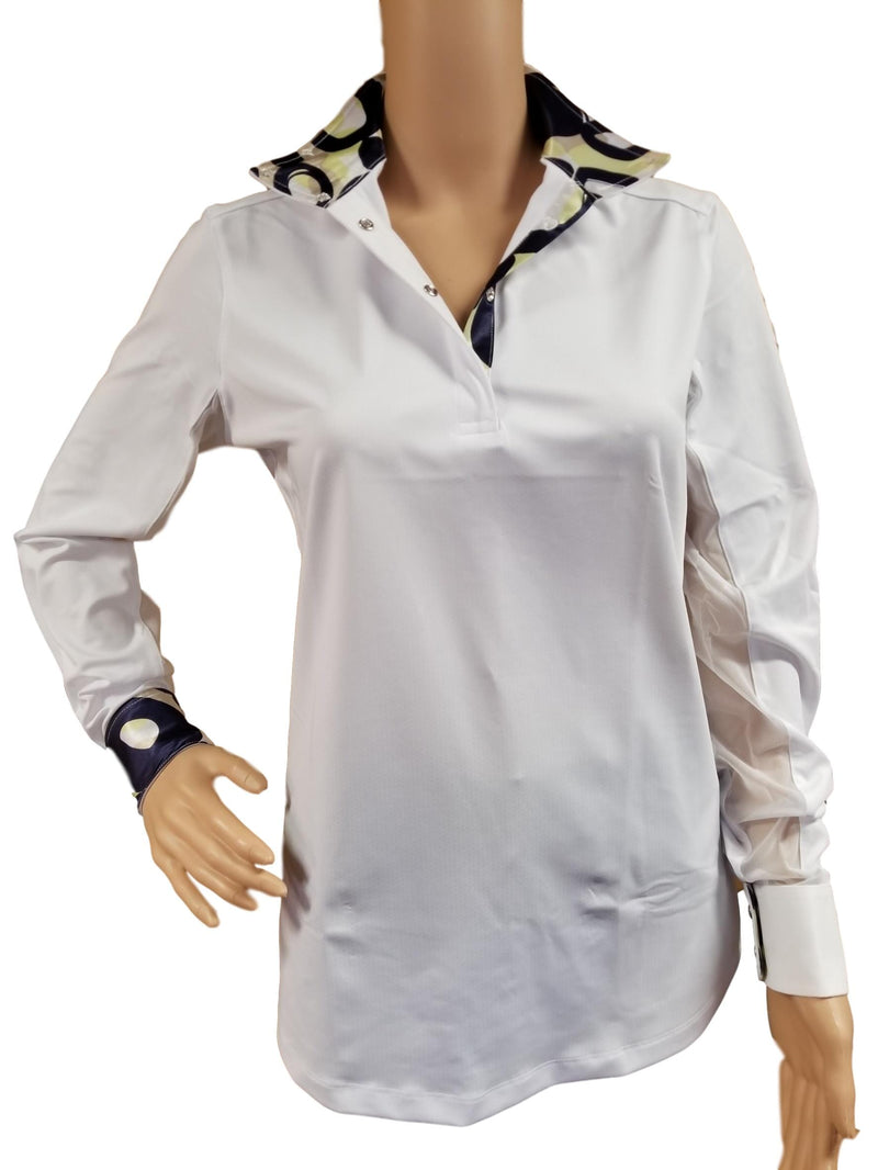 Tailored Sportsman Ladies Icefil Knit Placket Shirt Long Sleeve English Show Shirts Tailored Sportsman 