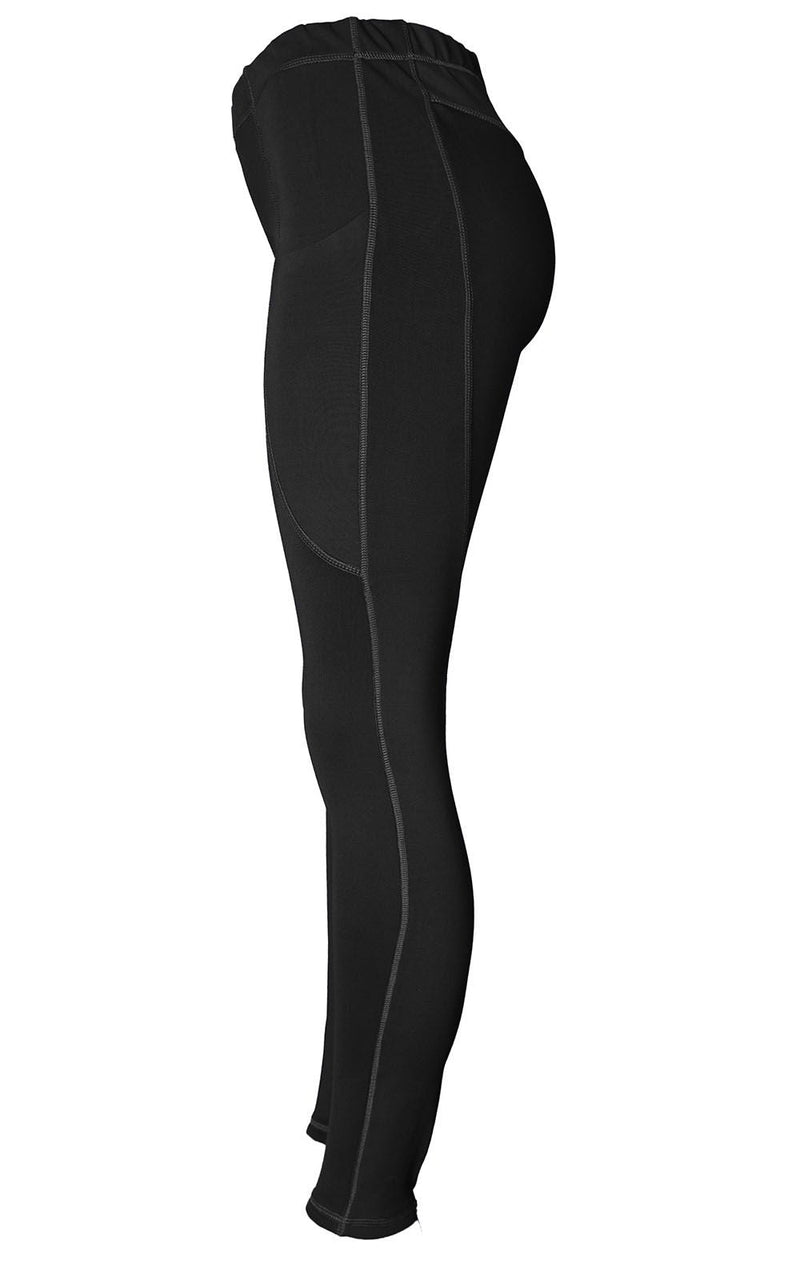 BasEQ Georgia Women's Pull-On Clarino Knee Patch Riding Tights Knee Patch Tights One Stop Equine Shop 