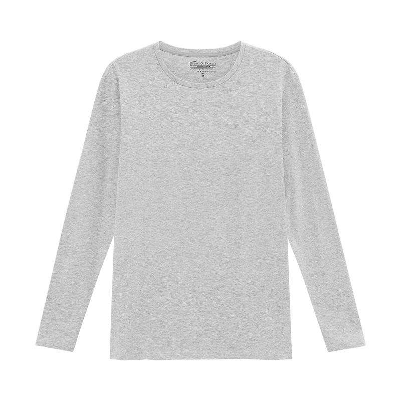 Daily Bread and Boxers Long Sleeve Crew-Neck Sleepwear Daily Bread and Boxers S Grey Melange 