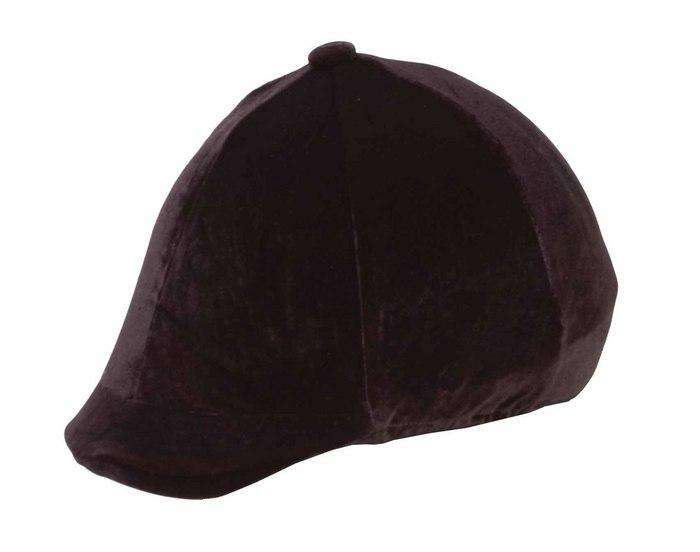Shires Velveteen Hat Cover- No Peak Helmet Accessories Shires Regular Black 