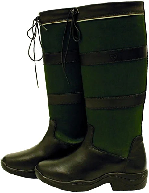 Rambo Ladies Original Pull Up Boot Lifestyle Boots Horseware Black/Green 43 EU/11 US 
