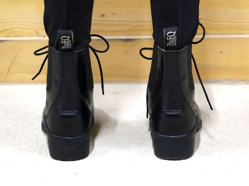 Black Back Image on Model BasEQ Ricki Women's Lace Equestrian Riding Paddock Boots English Paddock Boots One Stop Equine Shop