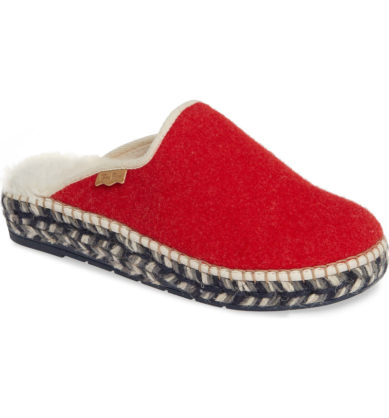 Toni Pons Mysen Faux Fur Lined Espadrille Slipper Solid Slippers Toni Pons 6 Red 