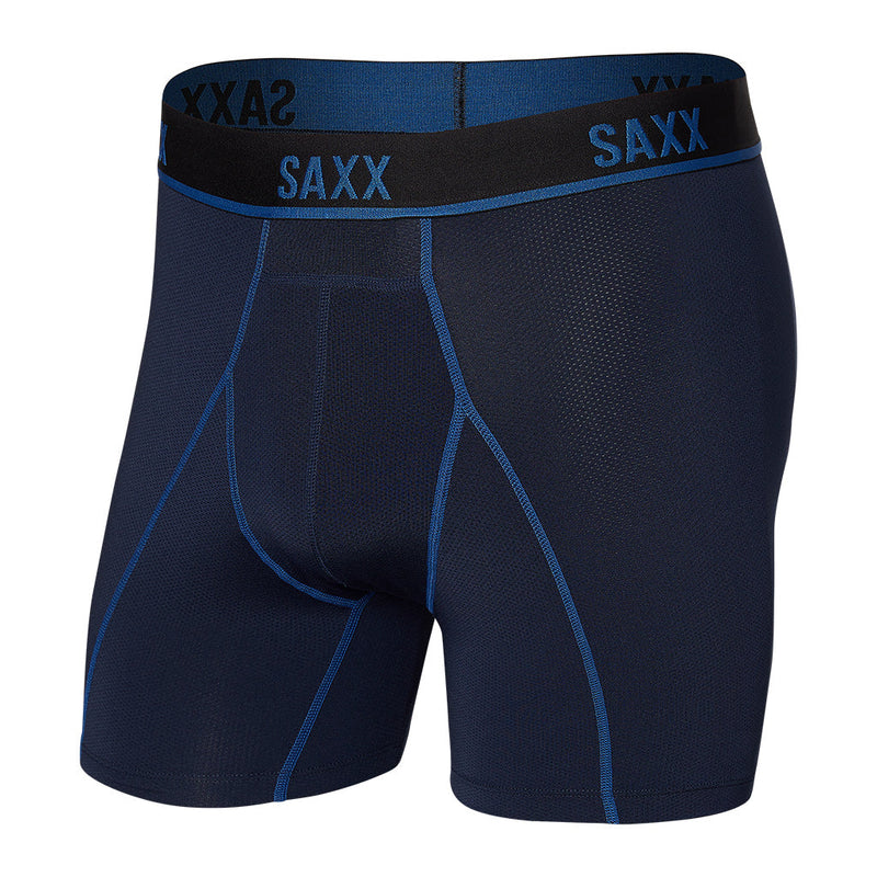 Navy/City Blue SAXX Men's Kinetic HD Boxer Brief Boxers X-Small