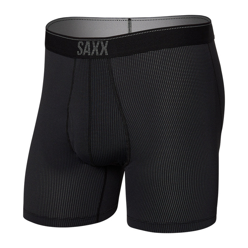 Black SAXX Men's Quest Boxer Brief with Fly