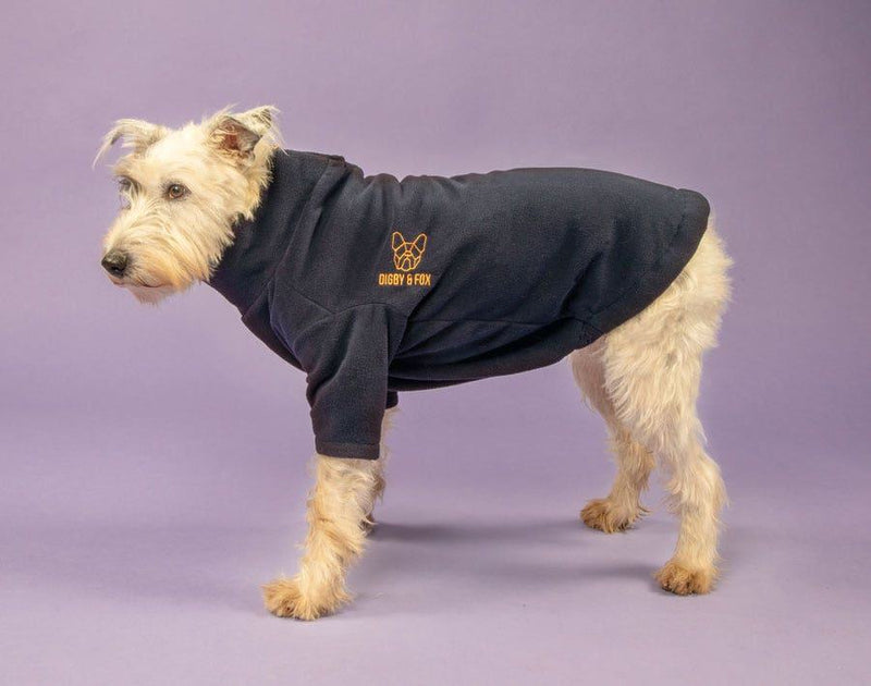 Shires Digby & Fox Fleece Dog Jumper Coat Dog Coats Shires Equestrian Navy Small 