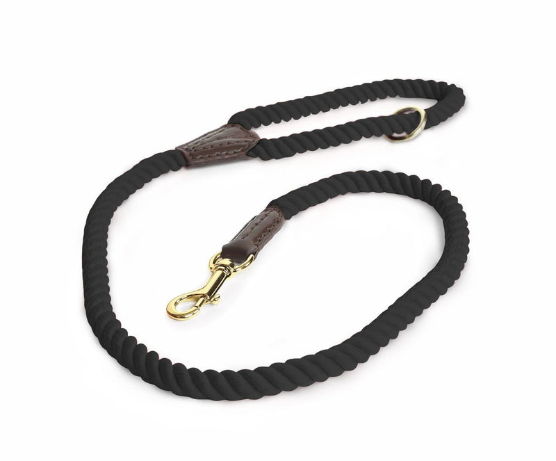 Shires Digby & Fox Rope Dog Lead Dog Collars & Leashes Shires Equestrian Black 