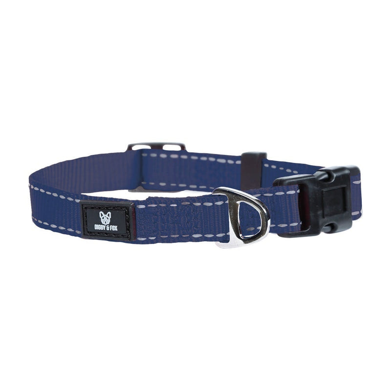 Shires Digby & Fox Webbing Dog Collar Dog Collars & Leashes Shires Equestrian Navy Small 