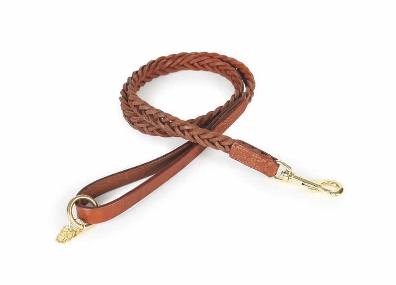 Shires Digby and Fox Braided Dog Lead Dog Collars & Leashes Shires Equestrian Tan 