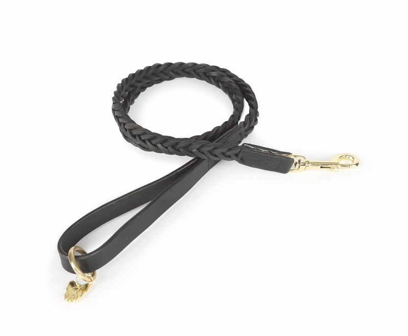 Shires Digby and Fox Braided Dog Lead Dog Collars & Leashes Shires Equestrian Black 