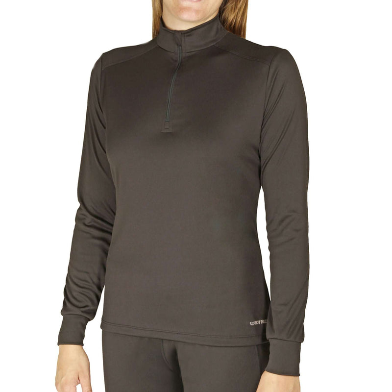 Hot Chillys' Women's Peachskins Solid Zip-T Base Layers Hot Chillys' XS Black 