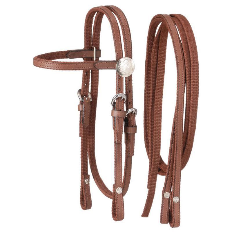 Brown King Series Miniature Nylon With Leather Bridle JT International