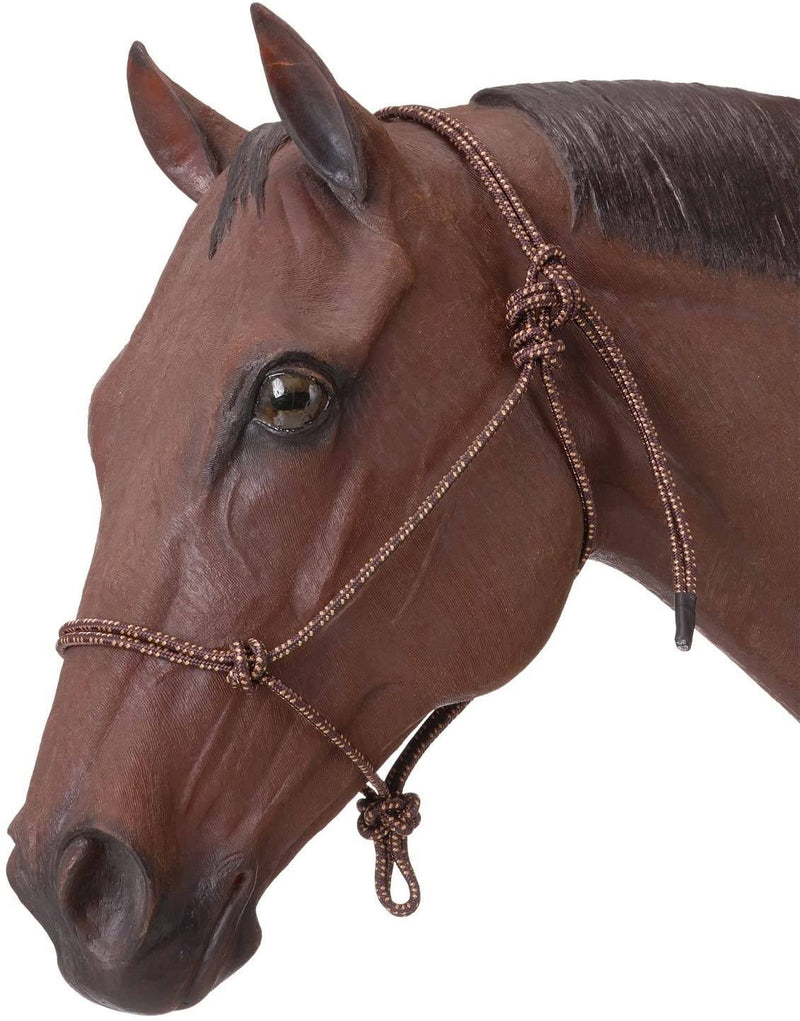 Tough 1 Poly Rope Tied Halter Rope Halters JT International Brown 