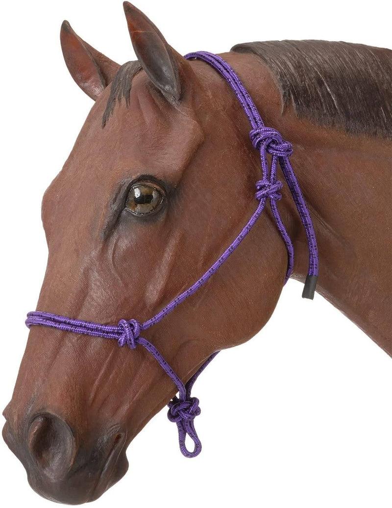Tough 1 Poly Rope Tied Halter Rope Halters JT International Purple 