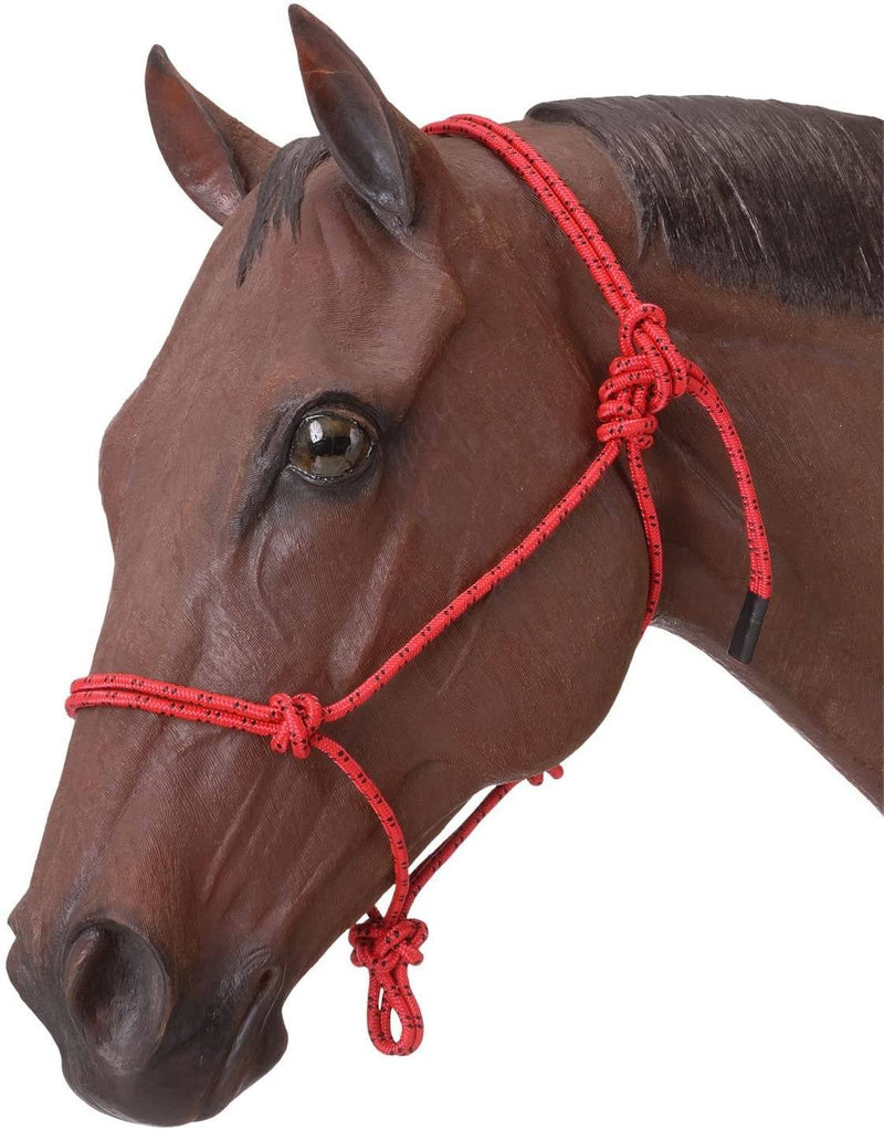 Tough 1 Poly Rope Tied Halter Rope Halters JT International Red 