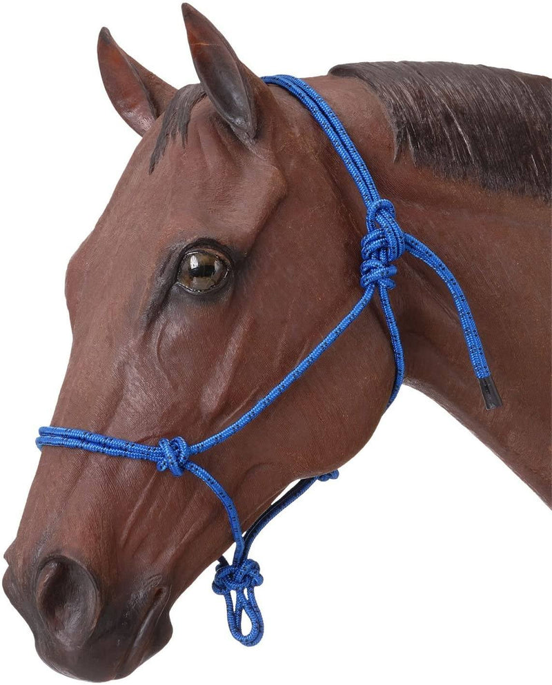 Tough 1 Poly Rope Tied Halter Rope Halters JT International Blue/Royal 