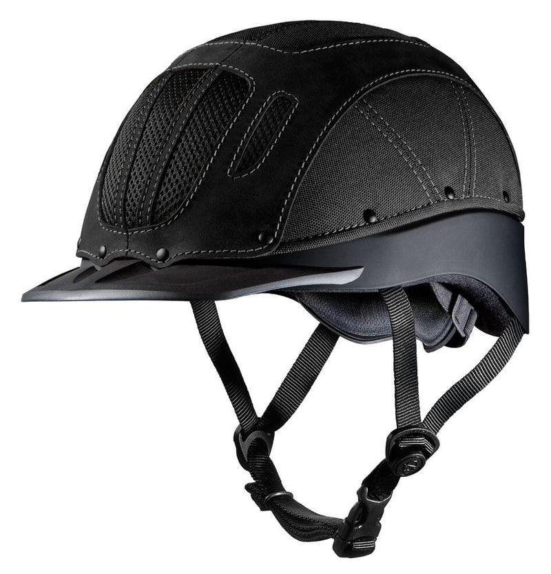 Troxel Sierra Riding Helmet Adult Black, Tan & Brown Riding Helmets Troxel Black Medium - 22-22 3/4" 