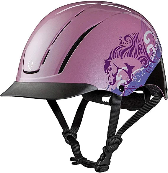 Troxel Spirit Training Helmet Riding Helmets Troxel Pink Dreamscape Medium 
