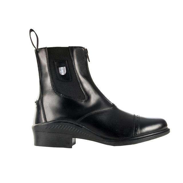 Horze Sydney Leather Front Zip Jodhpur Boots English Paddock Boots Horze 6 Black 