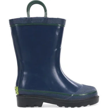 Western Chief Kids Waterproof Rubber Classic Rain Boot with Pull Handles- Black 12, Navy 11, 12, 13, 1, 2, 3 Rain Boots Western Chief Navy 13 