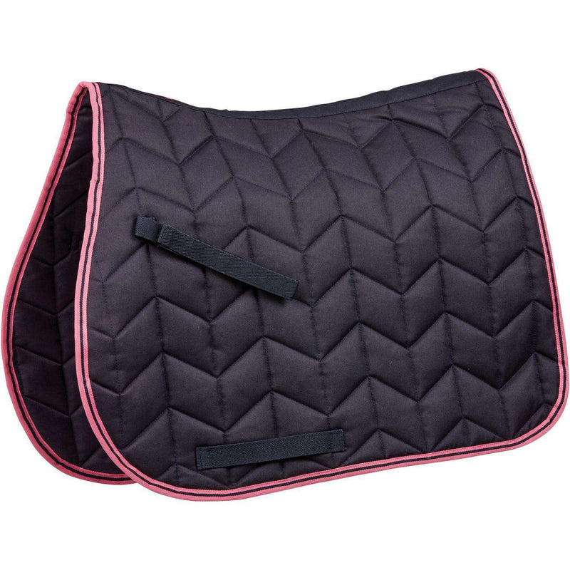 Saxon Element Quilted All Purpose Saddle Pad All Purpose Pads Saxon Pony Navy/Pink 