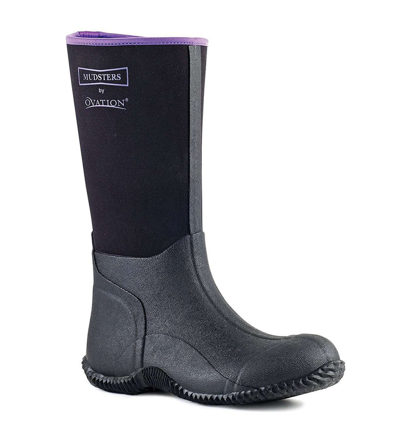 Ovation Mudster Tall Barn Boot Lifestyle Boots 6.5-7 Black/Black/Purple