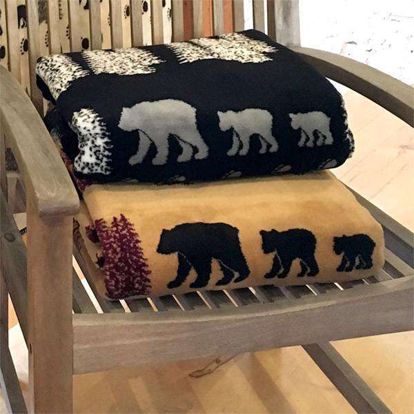 Denali Black Denali Bear Blanket Blankets & Throws Denali 