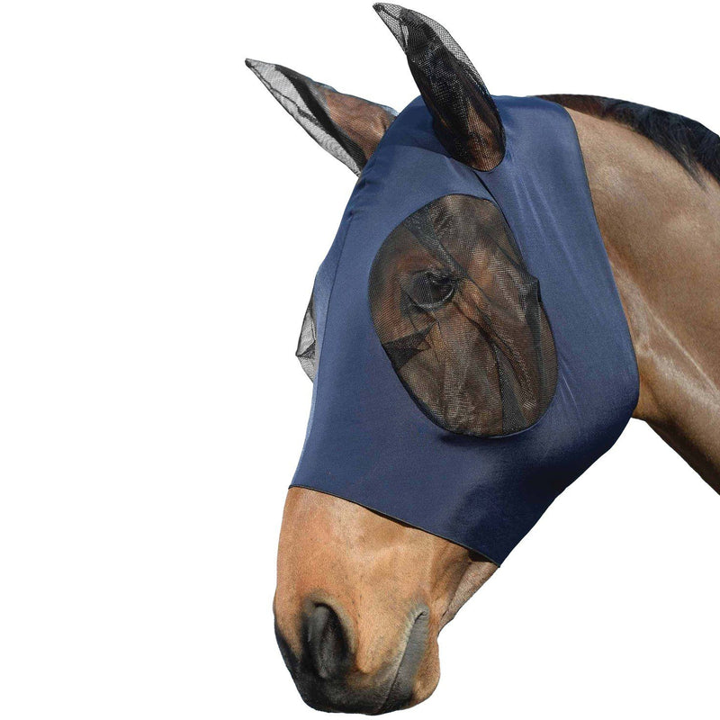 Weatherbeeta Stretch Bug Eye Saver with Ears Fly Mask WeatherBeeta Pony Navy/Black 