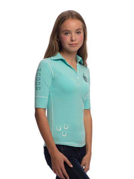 Goode Rider Girls Happy Polo Polo Shirts Goode Rider 6 Turquoise 