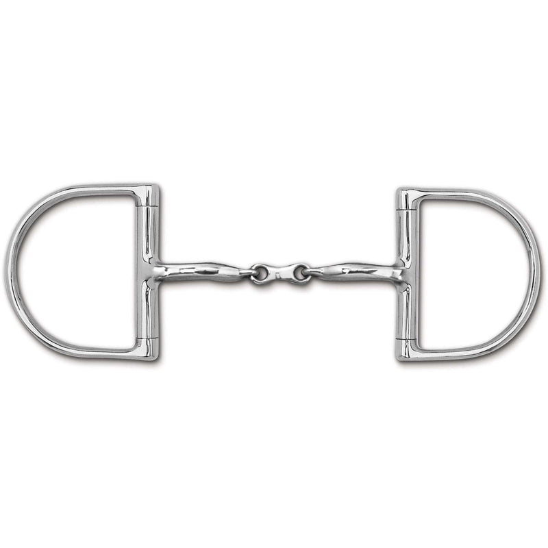 Myler Dee without Hooks with Stainless Steel French Link Snaffle English Bits Myler 5" Stainless Steel 