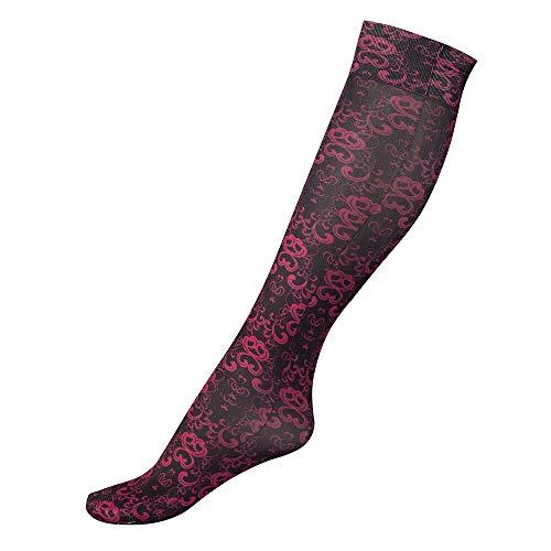 Horze Amira Thin Printed Socks Socks Horze Dark Navy/Cactus Flower Purple Adult 