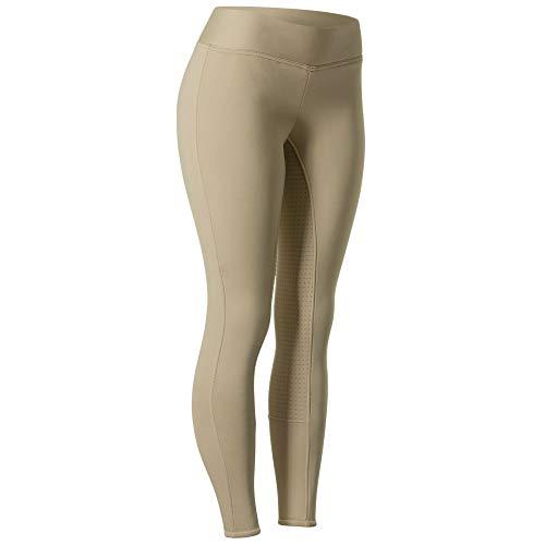 Tan Horze Women's Active Winter Full Seat Tights - Silicone Grip Side