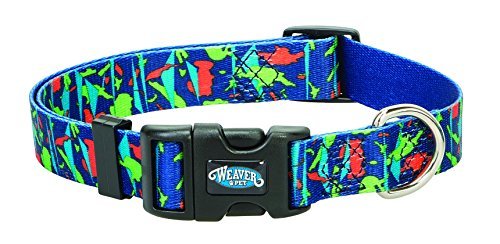 Weaver Leather Patterned Snap-n-Go Collar Dog Collars and Leashes Weaver Leather Camo Blue/Green Large 1 x 17-25 