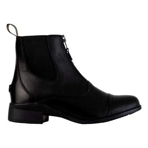 Side view of black Noble Equestrian Traditions Women's Paddock Boots English Paddock Boots