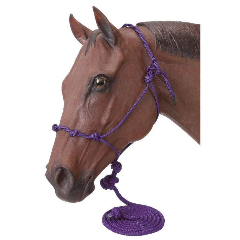 Purple Tough 1 Poly Rope Halter With Knots & 14' Lead