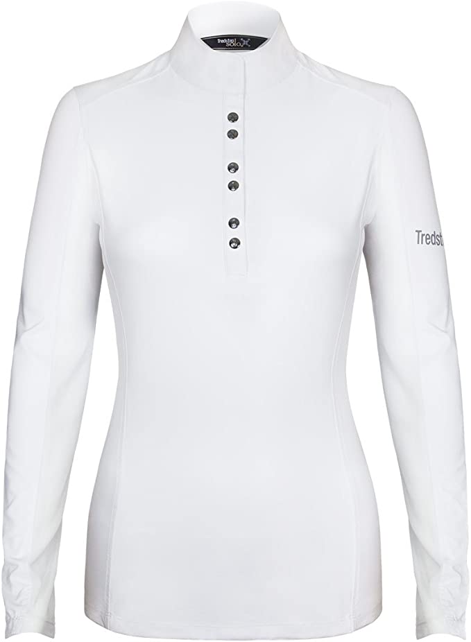 Optic White Tredstep Ladies Solo Long Sleeve Competition Shirt Long Sleeve English Show Shirts Tredstep Ireland L