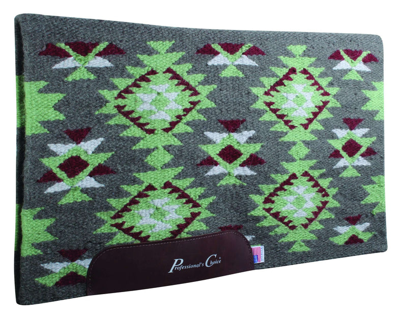 Professional's Choice Contoured Navajo Saddle Blanket Western Pads Professional's Choice Charcoal/Olive 