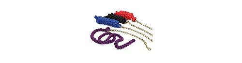 Shires Cotton Lead Rope with 24 Chain Lead Ropes Shires Equestrian Black 