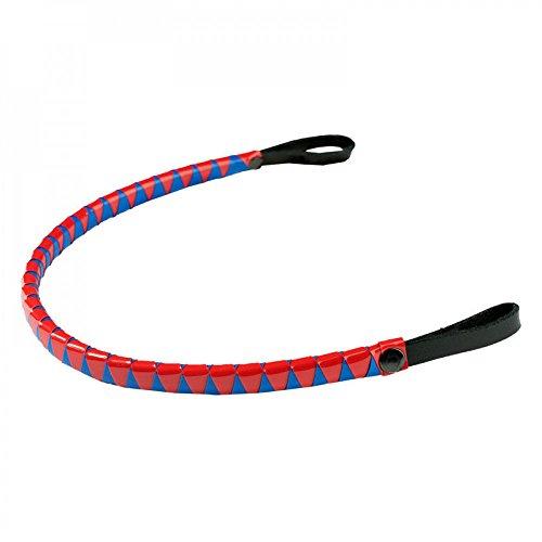 Finntack Braided Browband English Bridle Accessories Horze Blue/Red Medium 