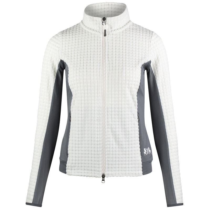 Blanc de Blanc/Storm Front Grey B Vertigo Darcey Technical Fleece Jacket  Front