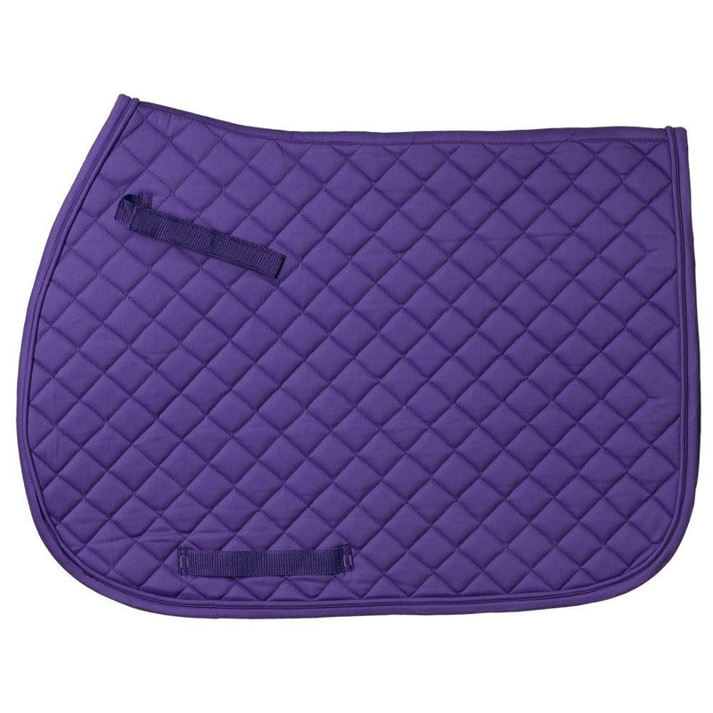 Purple JT International Quilted Square English Saddle Pad All Purpose Pads JT International