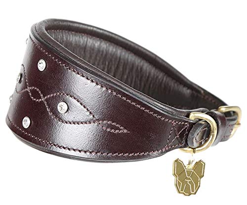 Shires Digby & Fox Diamante Greyhound Collar Dog Collars & Leashes Shires Equestrian Brown Small 