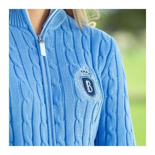 B Vertigo Horze Eva Women's Cable Knitted Sweater Provence Blue XL Sweaters Horze 