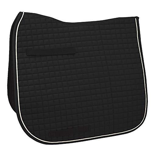 Passport Square Quilted Dressage Saddle Pad Dressage Pads Toklat Black/White 