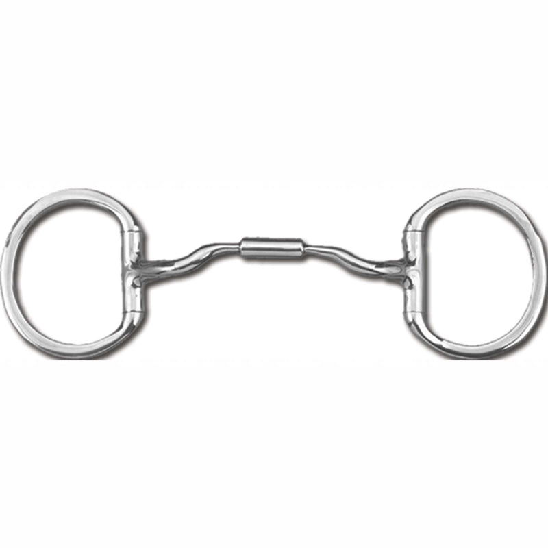 Myler Eggbutt without Hooks with Stainless Steel Low Port Comfort Snaffle English Bits Myler 5" Stainless Steel 
